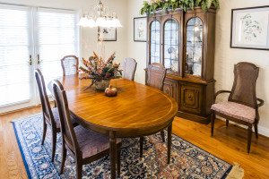 Beautiful formal dining room with hardwood floors