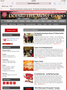 Salvation Army Web site