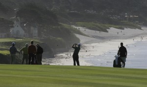 AT&T Pro Am Golf Tournament ~ Pebble Beach Golf Links over looking Carmel Beach