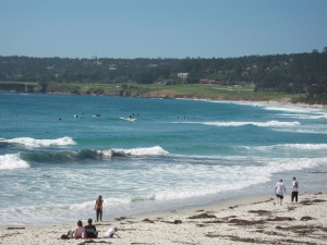 The white sands of Carmel Beach