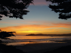Carmel Beach at sunset