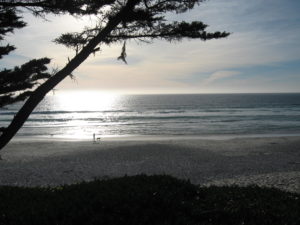 Walking Carmel Beach at dusk