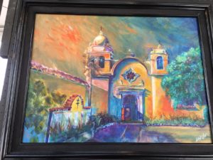 Painting of the Carmel Mission by Julie Khyler