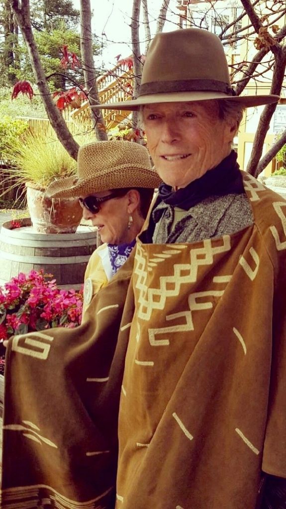 Clint Eastwood getting ready to be in Carmel's Centennial parade.