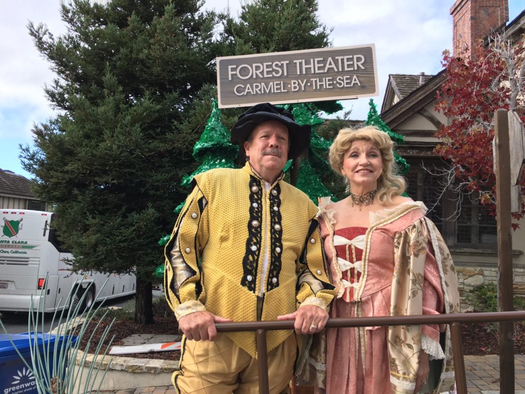 Shakespeare in the park played by Phyllis Davis and her husband.