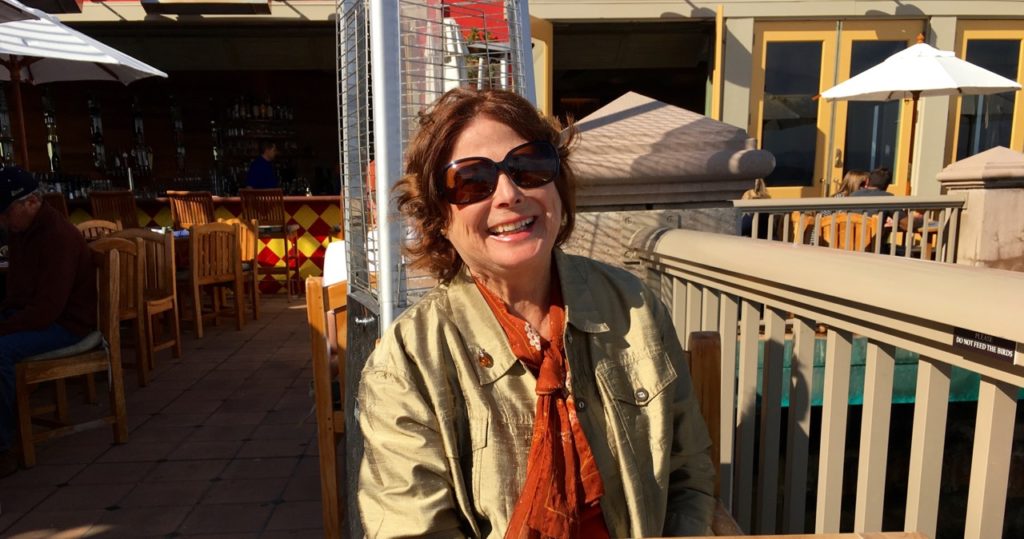 Susan Clark, enjoying the views of Monterey Bay